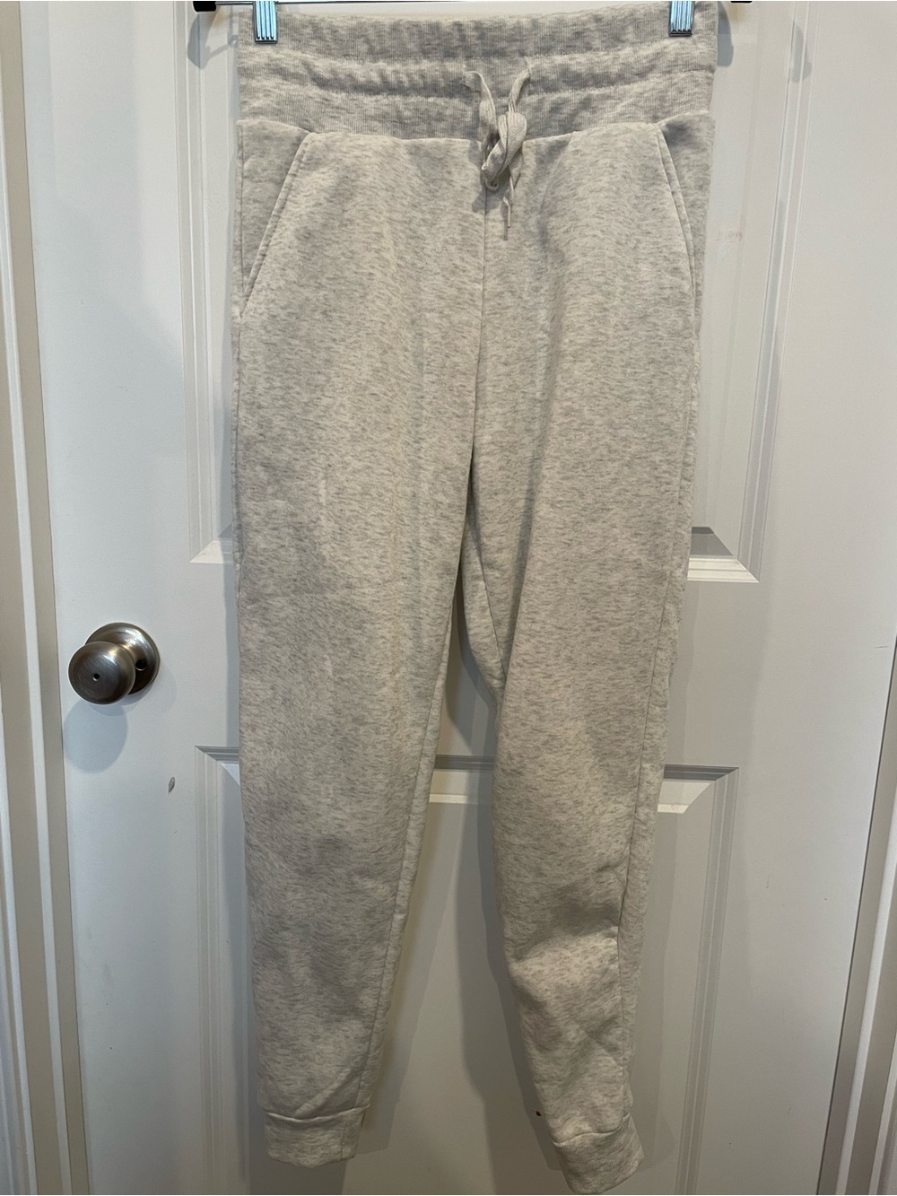 Women’s Light Gray Drawstring Jogger Sweatpants